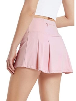 Women's High Waisted Tennis Skirt Golf Skorts Pleated Athletic Skirts Cute 4 Pockets Running Sports Workout