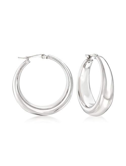 Ross-Simons Sterling Silver Graduated Hoop Earrings