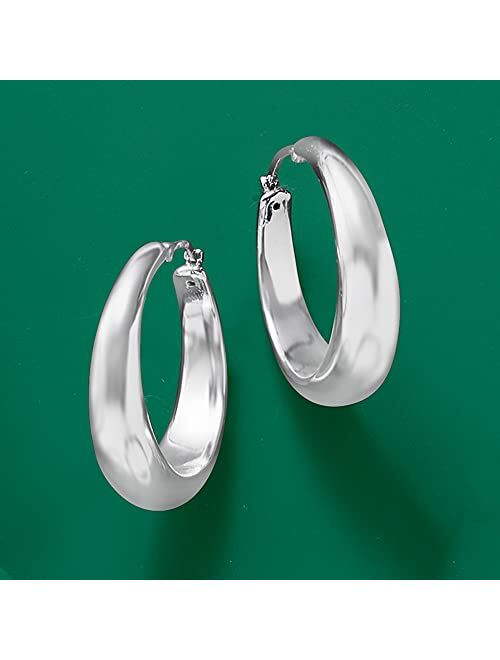 Ross-Simons Sterling Silver Graduated Hoop Earrings