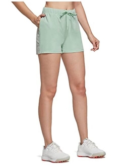 Women's 2.5" Workout Lounge Hiking Running Sport Shorts Quick Dry Pajama Knit Shorts with Pockets & Drawstring