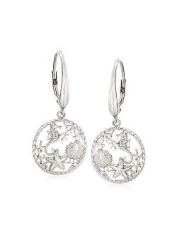 Sterling Silver Sea Life Drop Earrings