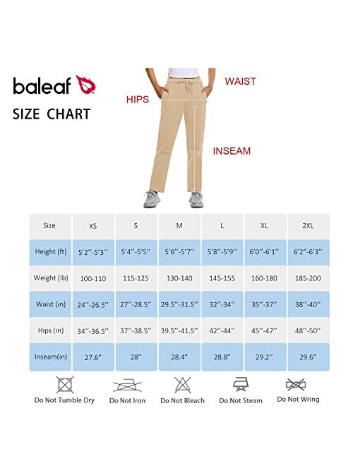 BALEAF Women's Fleece Lined Pants Sweatpants Warm Zipper Pockets Winter Sports Running Hiking