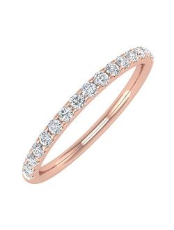 1/4 Carat Diamond Womens Wedding Band in 14K Gold (I1-I2 Clarity)