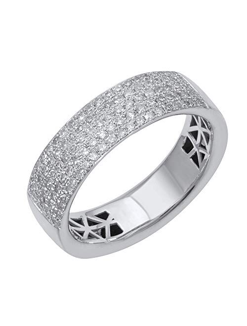 Finerock 1/2 Carat Diamond Wedding Band Ring in 10K Gold