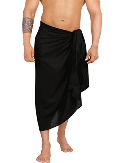 LA LEELA Men's Bath Trunk Swimwear Sarong Swim Wrap