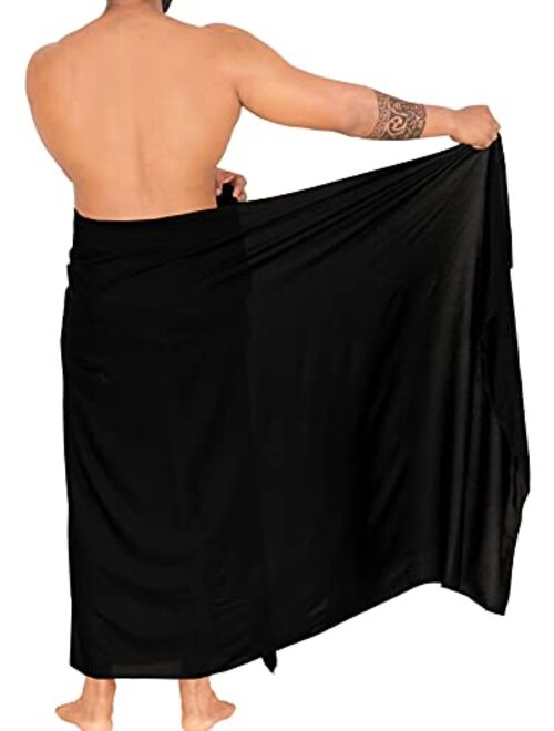 LA LEELA Men's Bath Trunk Swimwear Sarong Swim Wrap