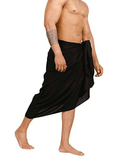 LA LEELA Men's Bath Trunk Swimwear Sarong Swim Wrap