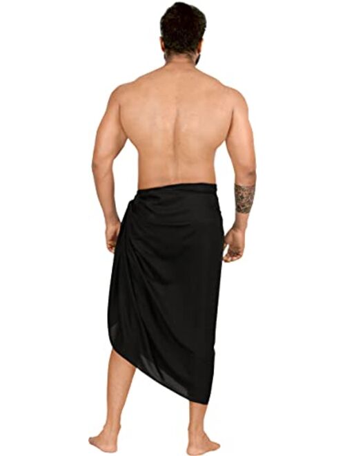 LA LEELA Men's Bath Trunk Swimwear Sarong Swim Wrap