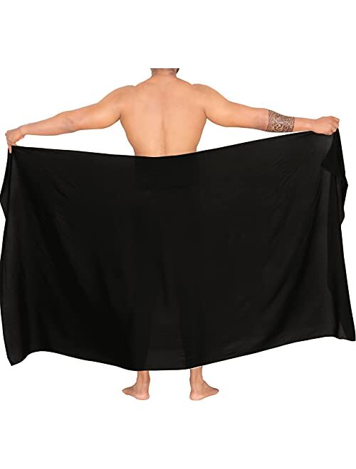 LA LEELA Men's Bath Trunk Swimwear Sarong Swim Wrap