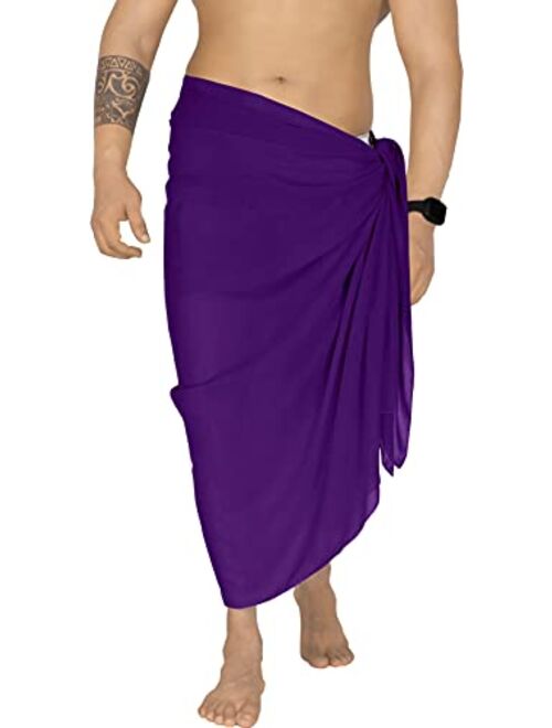 LA LEELA Men's Bath Trunk Swimwear Sarong Swim Wrap