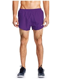 Men's 3'' Running Shorts Gym Quick Dry Athletic Workout Pocket Lightweight Brief