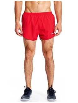 Men's 3'' Running Shorts Gym Quick Dry Athletic Workout Pocket Lightweight Brief