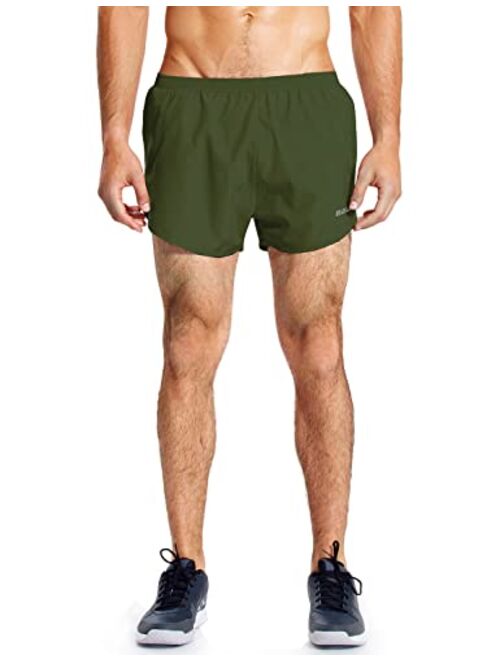 BALEAF Men's 3'' Running Shorts Gym Quick Dry Athletic Workout Pocket Lightweight Brief