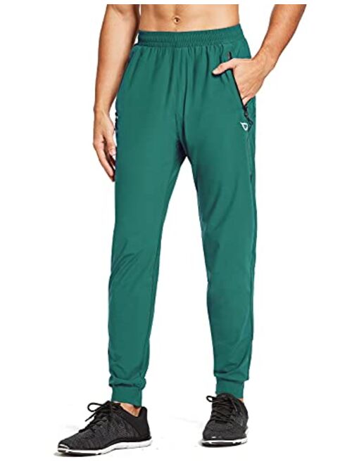 BALEAF Men's Joggers Pants Lightweight Running Workout Athletic Training Gym Quick Dry Tapered Jogger Zipper Pockets