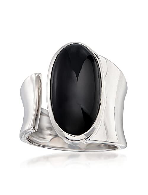 Ross-Simons Black Onyx Wrap Ring in Sterling Silver