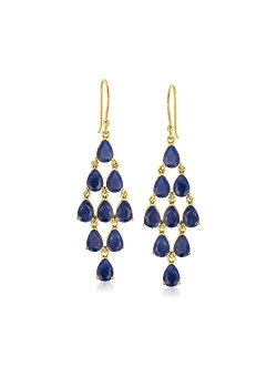 Gemstone Chandelier Earrings in 18kt Gold Over Sterling