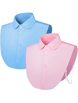 Syhood 2 Pieces Fake Collar Detachable Collars Women's Half False Shirt Collar Dickey Tops Collar for Women