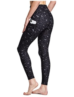 Women's Workout Leggings High Waisted Capri Yoga Pants Tummy Control Squat Proof Capris Leggings Pocket