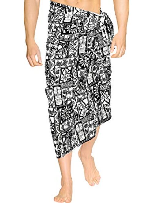 HAPPY BAY Men's Standard Beachwear Sarong Pareo Wrap