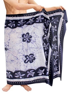 LA LEELA Men's Regular Holiday Sarong Long Shower Wrap