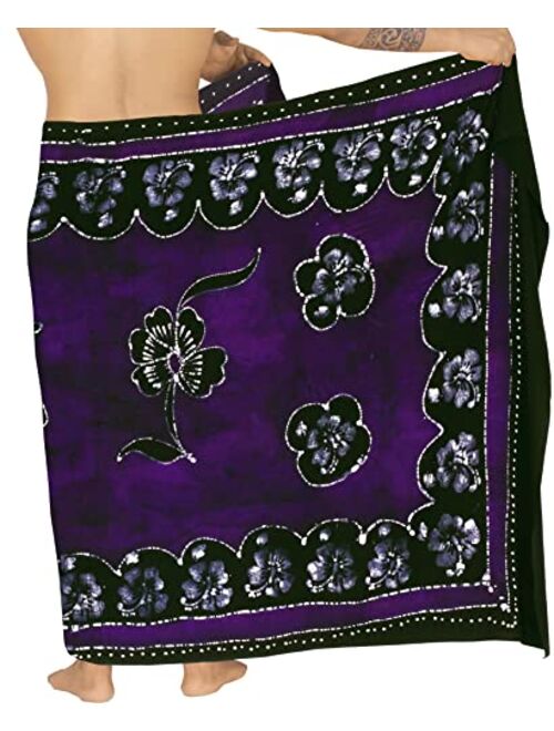 LA LEELA Men's Regular Holiday Sarong Long Shower Wrap