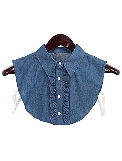 TAKIYA Fake Collar Detachable Blouse Dickey Half Shirts Lace False Collars for Women Girls