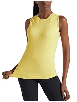 Women's Sleeveless Workout Shirts Lightweight UPF 50  Running Tank Tops for Yoga, Everyday Casual