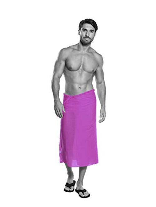 1 World Sarong Mens Beach Wrap Cotton Sarong in