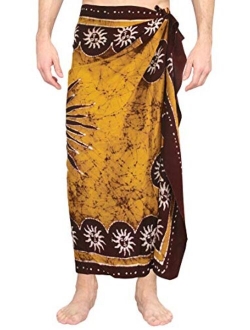 LA LEELA Men's Standard Vacation Sarong Full Pareo Wrap