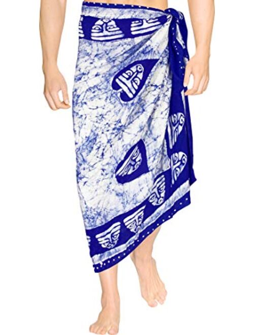 LA LEELA Men's Standard Vacation Sarong Full Pareo Wrap