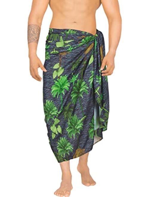 HAPPY BAY Men's Bath Trunk Surfing Sarong Pareo Wrap