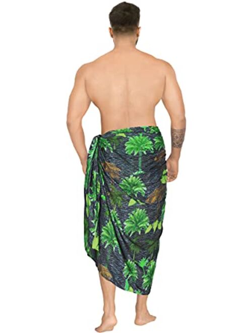 HAPPY BAY Men's Bath Trunk Surfing Sarong Pareo Wrap