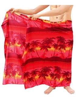 LA LEELA Men's Swim Trunk Vacation Sarong Beach Wrap