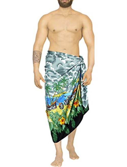 LA LEELA Men's Swim Trunk Vacation Sarong Beach Wrap