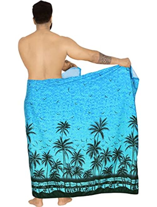 LA LEELA Men's Swim Trunk Vacation Sarong Beach Wrap