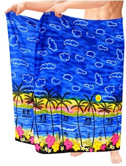 LA LEELA Men's Standard Party Surf Sarong Beach Wrap