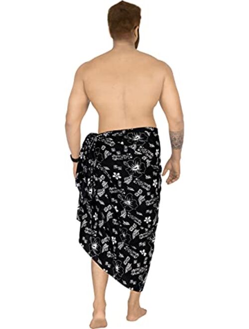 LA LEELA Men's Standard Party Surf Sarong Beach Wrap