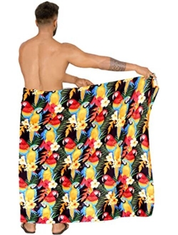 HAPPY BAY Men's Swim Trunk Beachwear Sarong Pareo Wrap