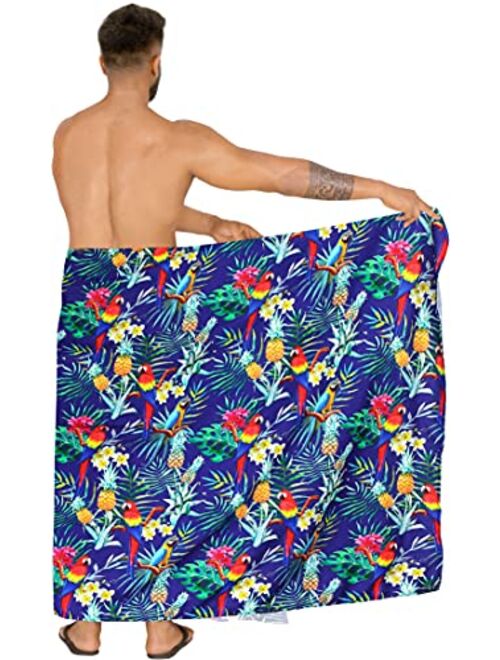 HAPPY BAY Men's Swim Trunk Beachwear Sarong Pareo Wrap