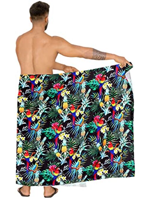 HAPPY BAY Men's Swim Trunk Beachwear Sarong Pareo Wrap