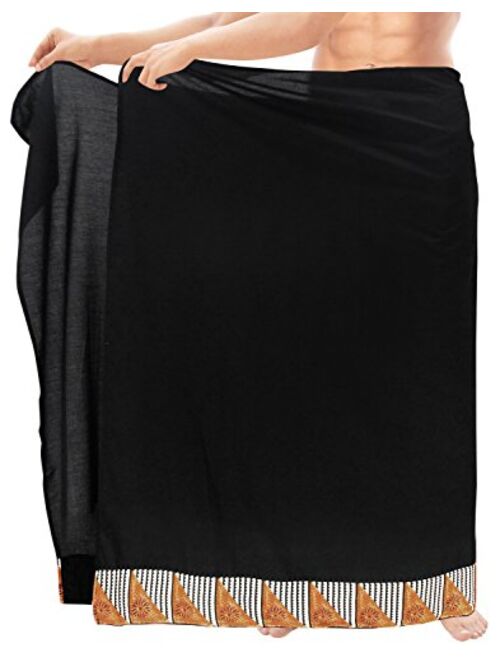 LA LEELA Men's Regular Holiday Sarong Long Pareo Wrap