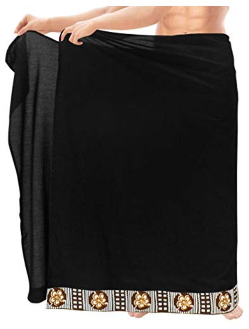 LA LEELA Men's Regular Holiday Sarong Long Pareo Wrap