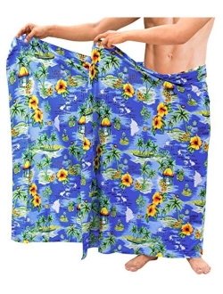 LA LEELA Men's Regular Surfing Sarong Long Beach Wrap