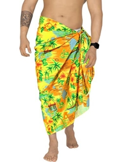 LA LEELA Men's Regular Surfing Sarong Long Beach Wrap