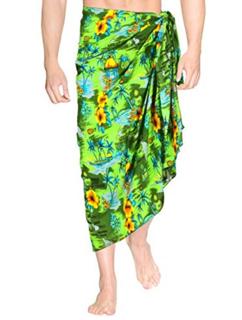 LA LEELA Men's Regular Surfing Sarong Long Beach Wrap