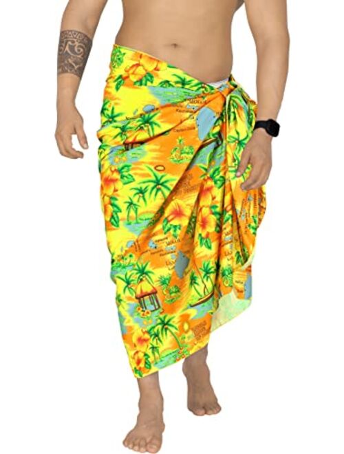 LA LEELA Men's Regular Surfing Sarong Long Beach Wrap