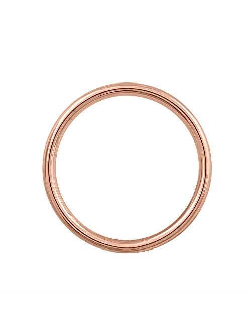 Finerock 14K Gold 3mm Plain Wedding Band