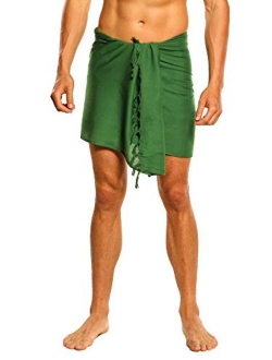 1 World Sarongs Mens Half Short Mini Sarong