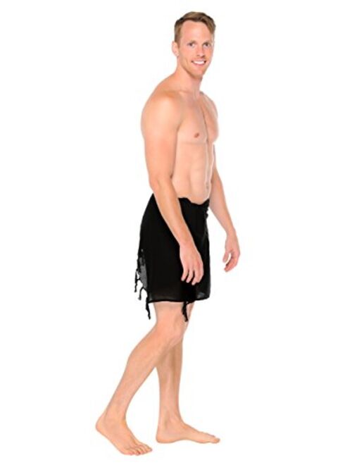 1 World Sarongs Mens Half Short Mini Sarong