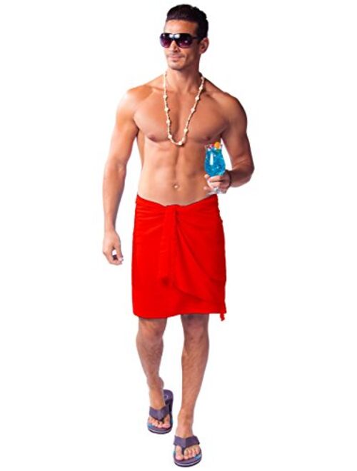 1 World Sarongs Mens Half Short Mini Sarong